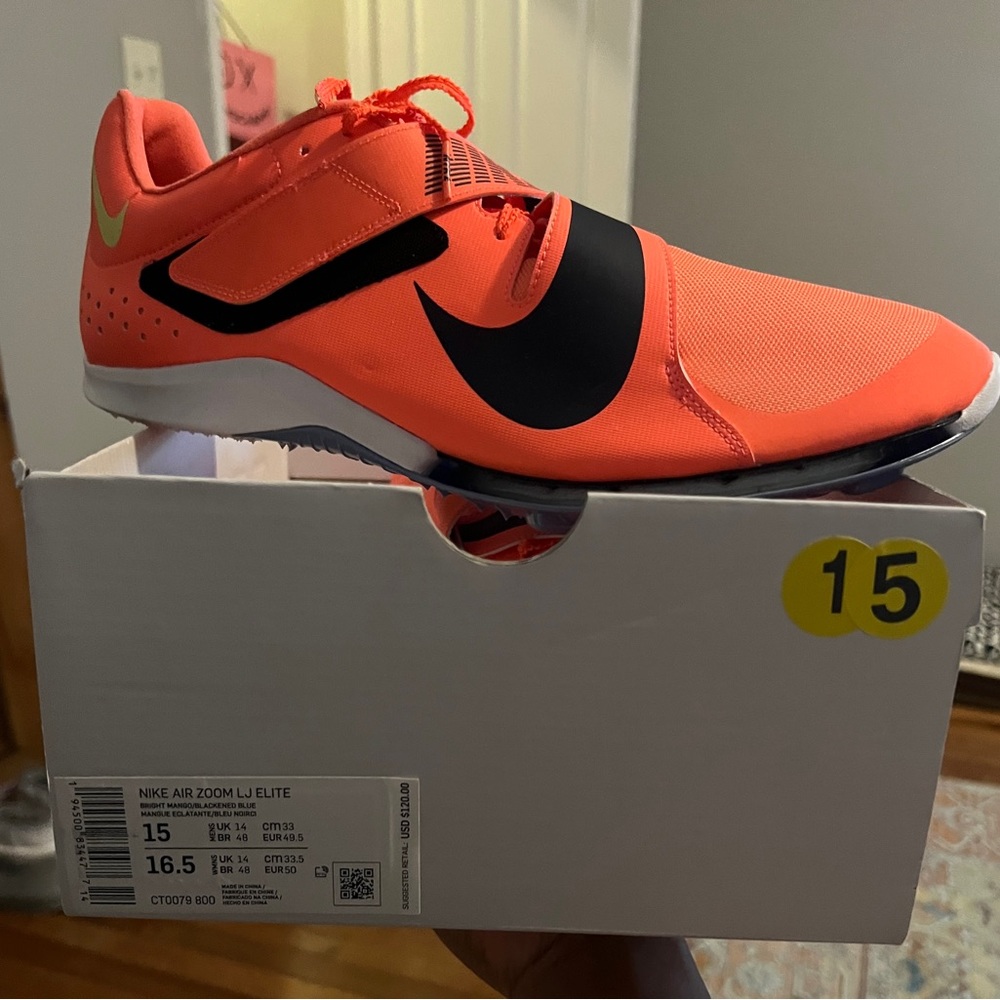 Size 15M/16.5W- Nike Air Zoom Elite Long Jump Orange CT0079-800